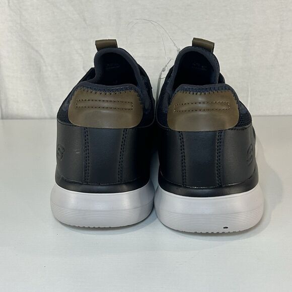 Skechers Goga Mat Relaxed Fit Mens Size 12 Black Navy Shoes Sneakers 58817 New